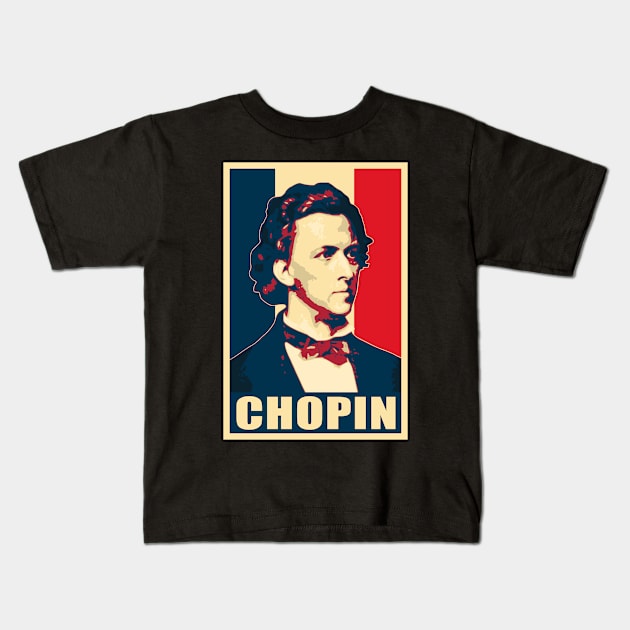 Frederic Chopin French Kids T-Shirt by Nerd_art